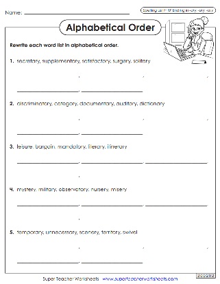 Sixth Grade Spelling Worksheets