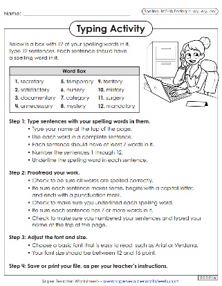 Printable 6th Grade Spelling Lessons