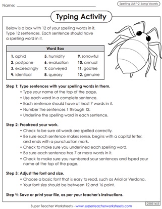 6th Grade Spelling Activities