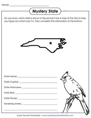 State of North Carolina Worksheets