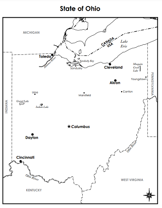 Ohio - Labeled State Map