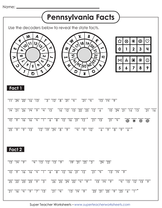 State of Pennsylvania Puzzles and Activities