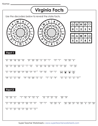 State of Virginia - Puzzles and Activities