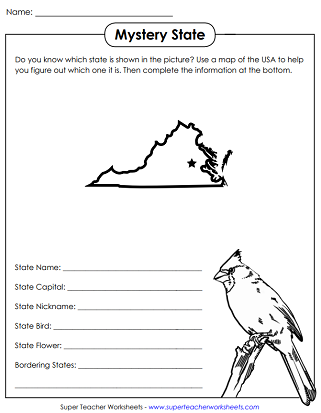 State of Virginia Worksheets