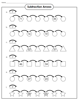 Subtraction Worksheets - With Regrouping