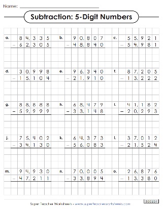 Graph Paper Subtraction