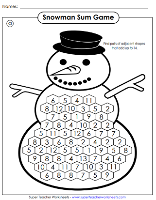 Winter Math Worksheets