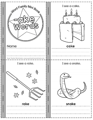 Word Family Mini-book (-ake)