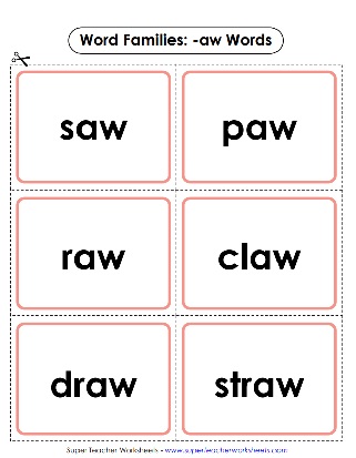 Printable Word Family Worksheets