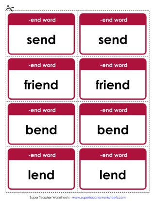 Word Family -end Memory Match Game