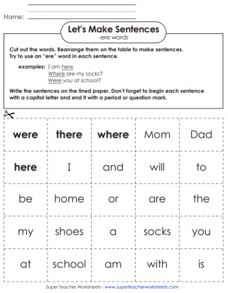 Word Family -ere PDF