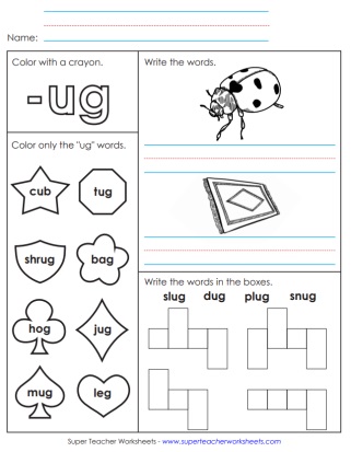 Phonics Short U Worksheet