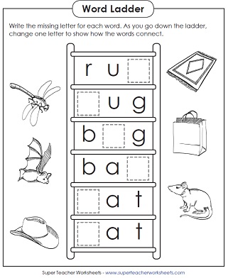 Word Ladder Worksheets